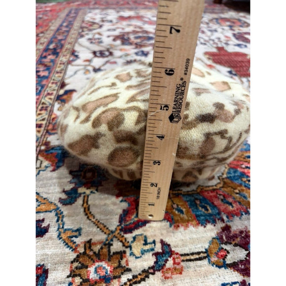 Apostrophe Leopard Wool Angora Beret Parisian French Girl Dark Academia Hat main image 5